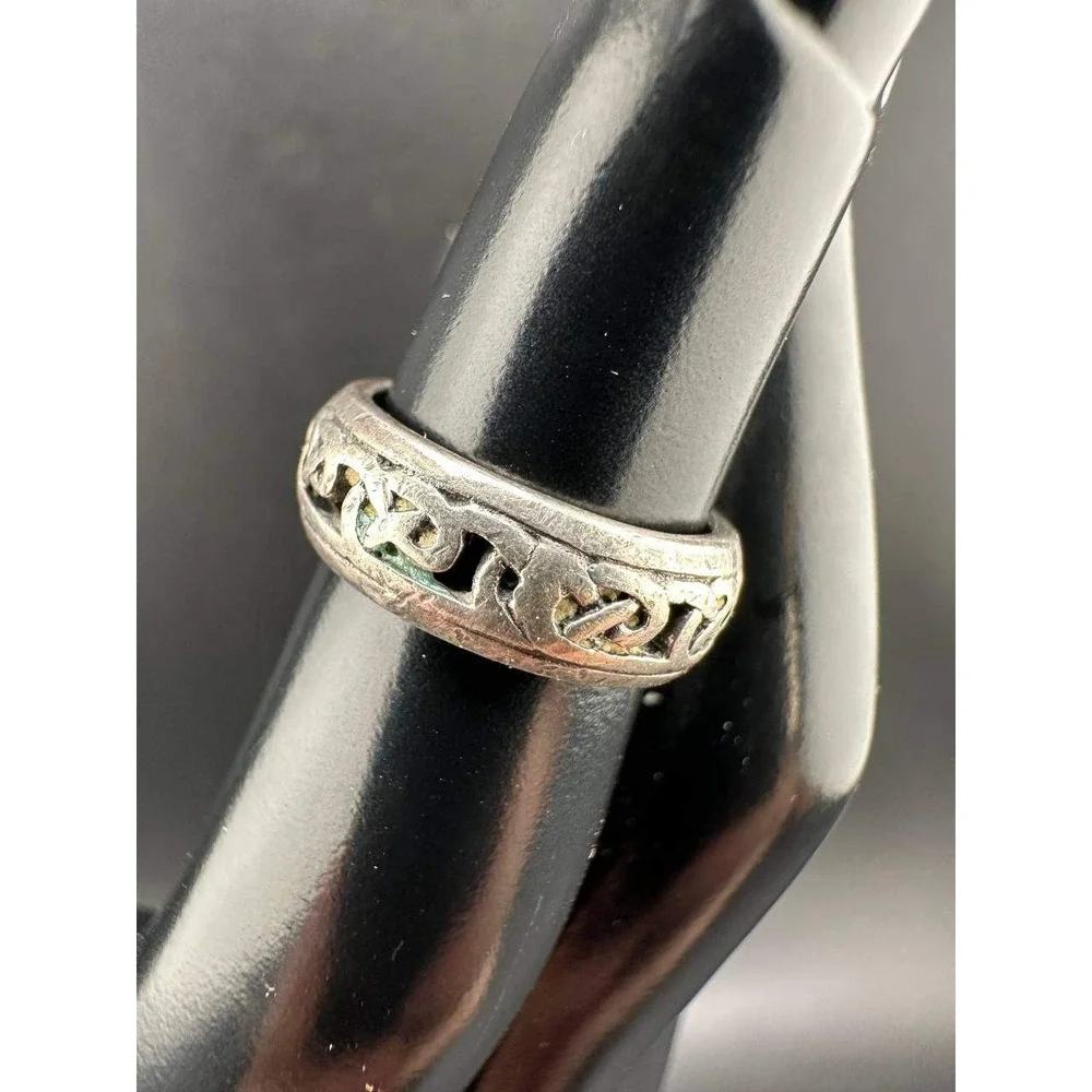 Sterling Silver 925 Celtic Knot Band Ring 051 (48)